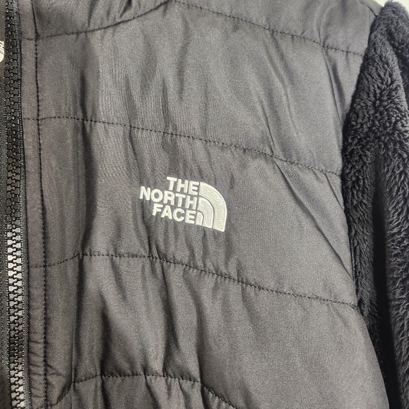 The North Face Black Sherpa Mashup Hoodie Full Zip Jacket Girls Large 14/16 - Picture 11 of 16
